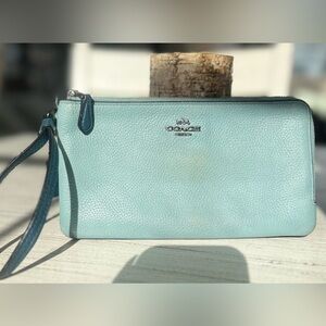 Coach Sky Blue Wristlet